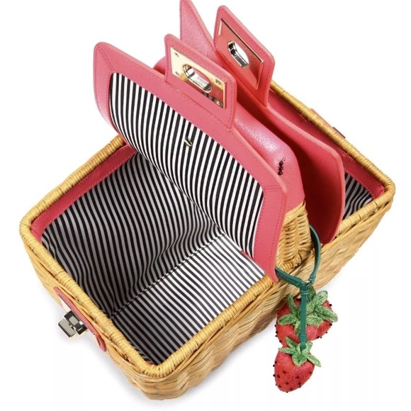 ➕ Kate spade picnic perfect 3D Wicker basket bag - Picture 6 of 8